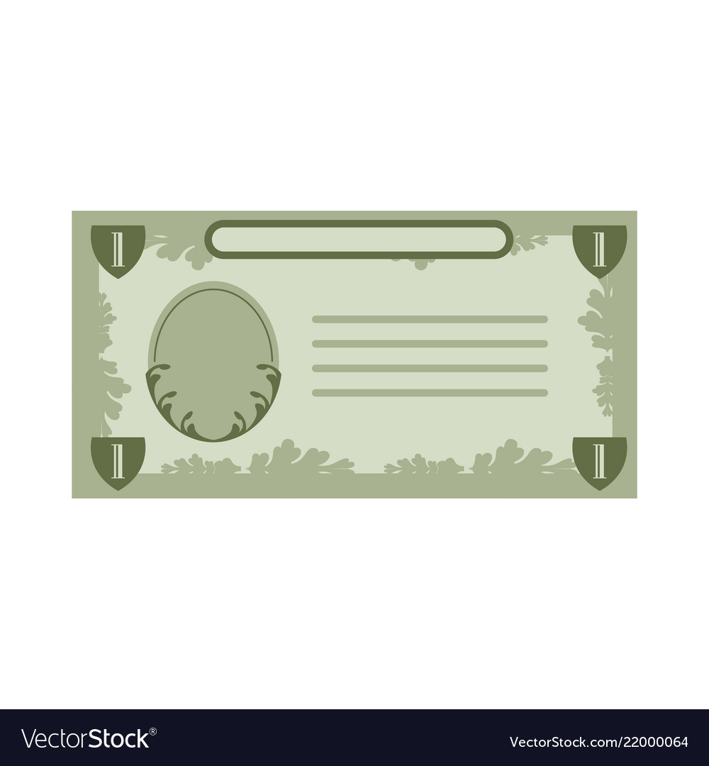 Isolated currency bill icon Royalty Free Vector Image