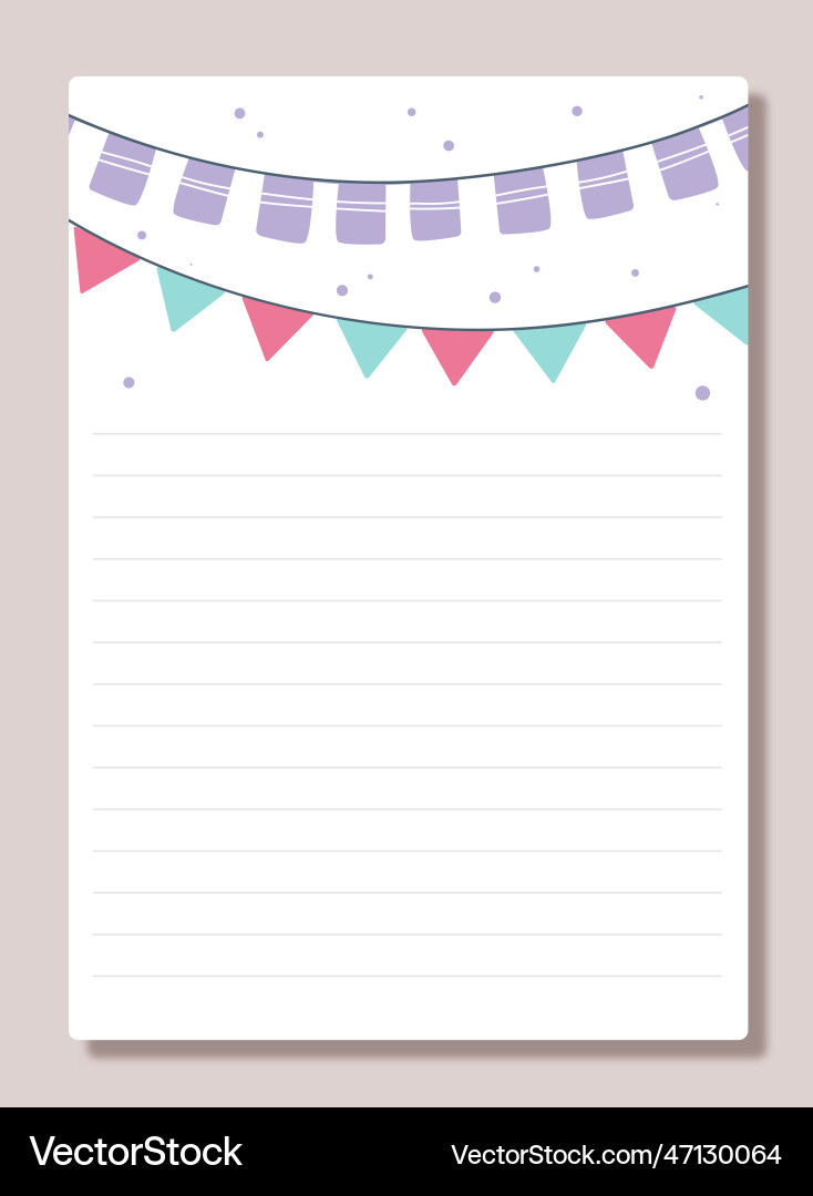 Notebook sheet concept Royalty Free Vector Image