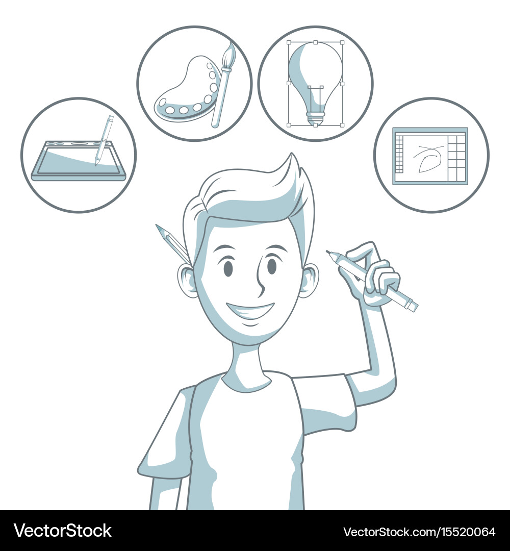 White background with silhouette color sections Vector Image