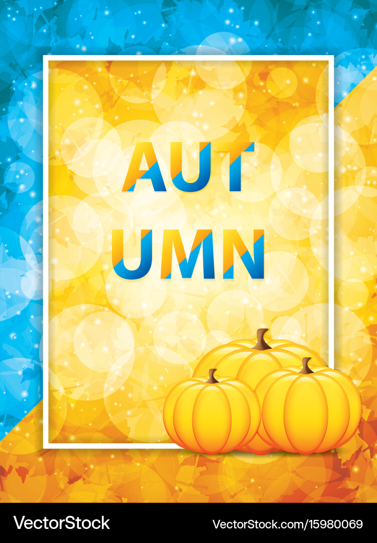 Autumn Background With Pumpkins Royalty Free Vector Image
