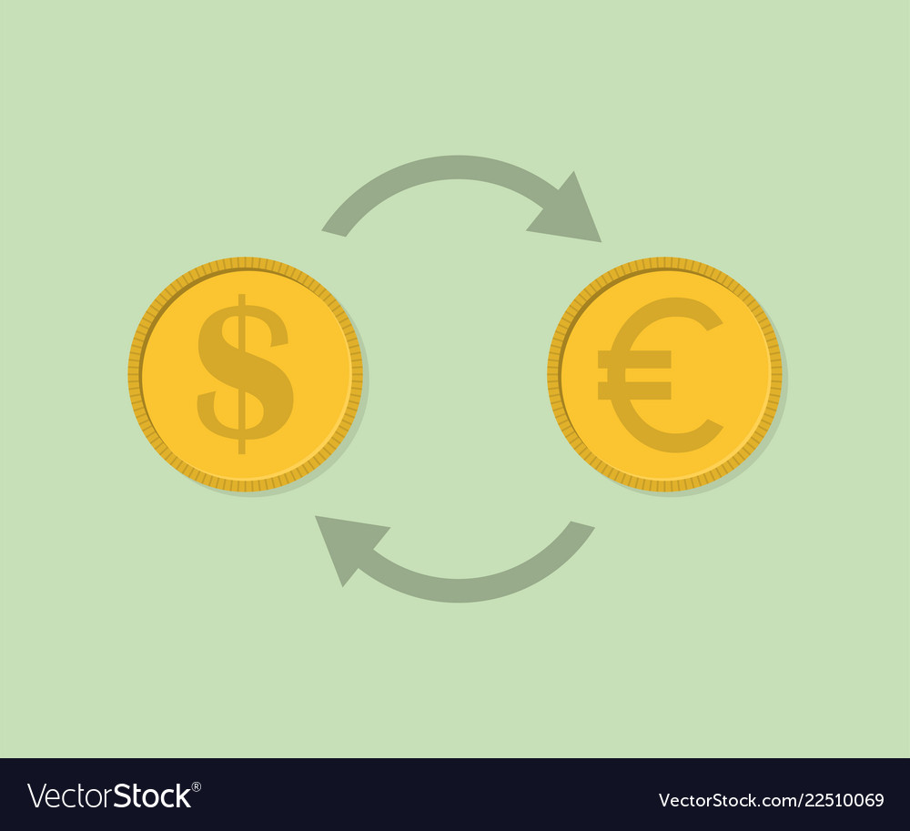 Exchange Money Icon In Flat Design Royalty Free Vector Image Exchange Money Icon In Flat Design Vector Image