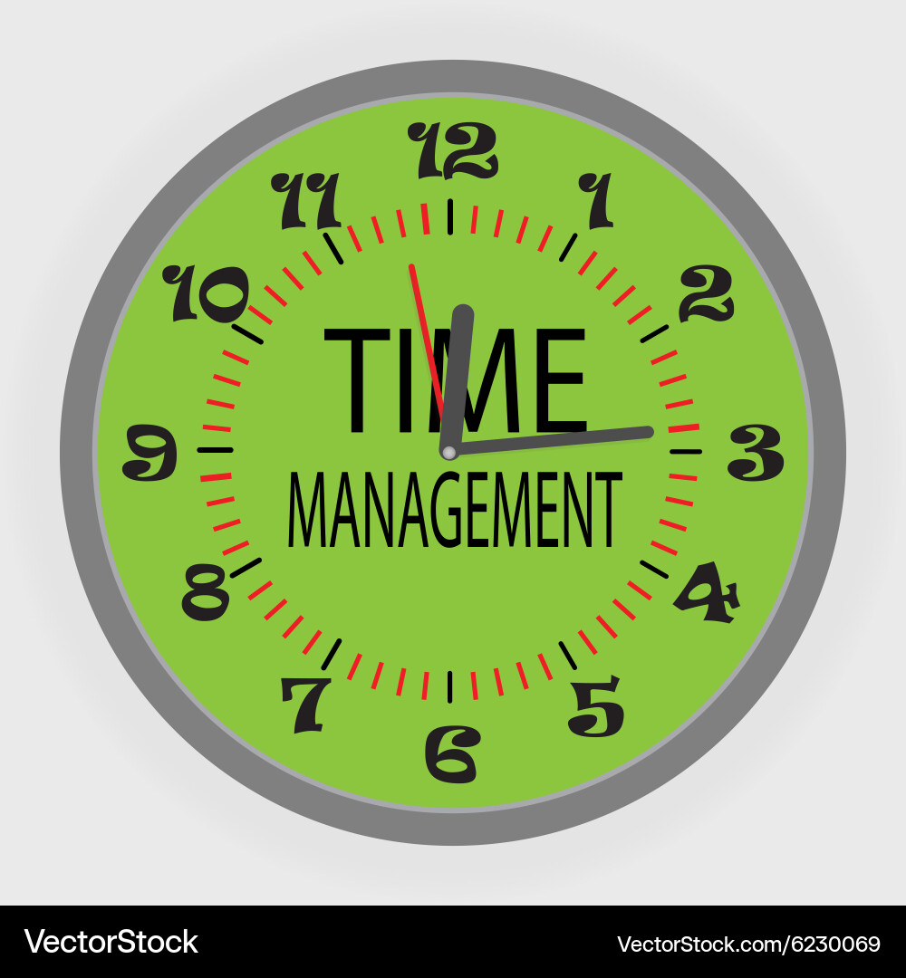 Time management Royalty Free Vector Image - VectorStock