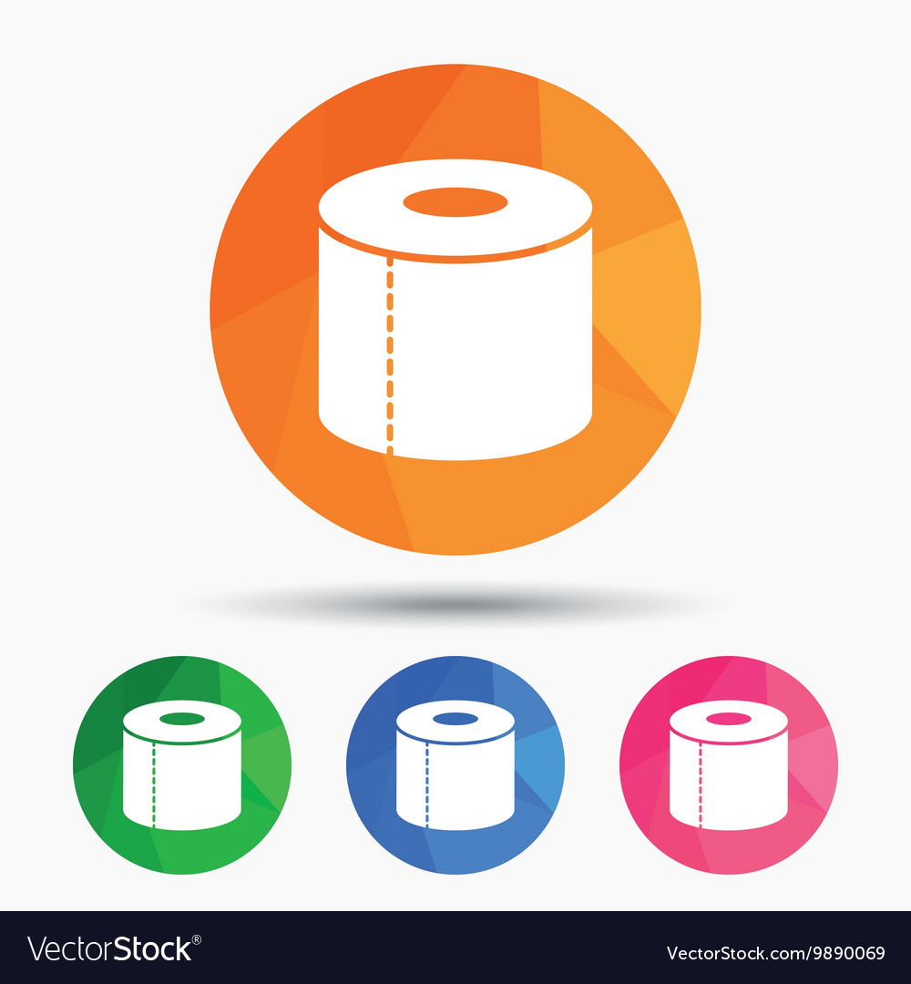 Toilet paper sign icon wc roll symbol Royalty Free Vector