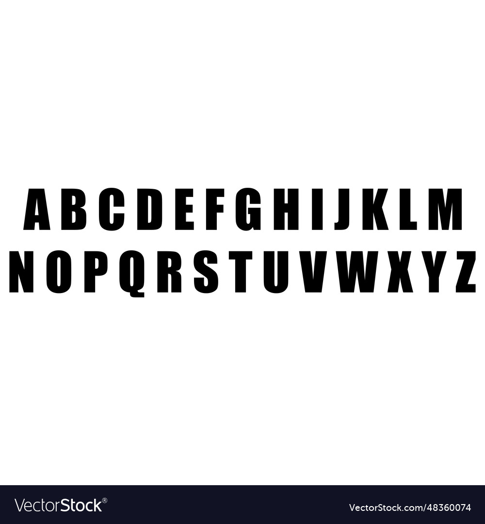 Alphabet with capital letters isolated Royalty Free Vector