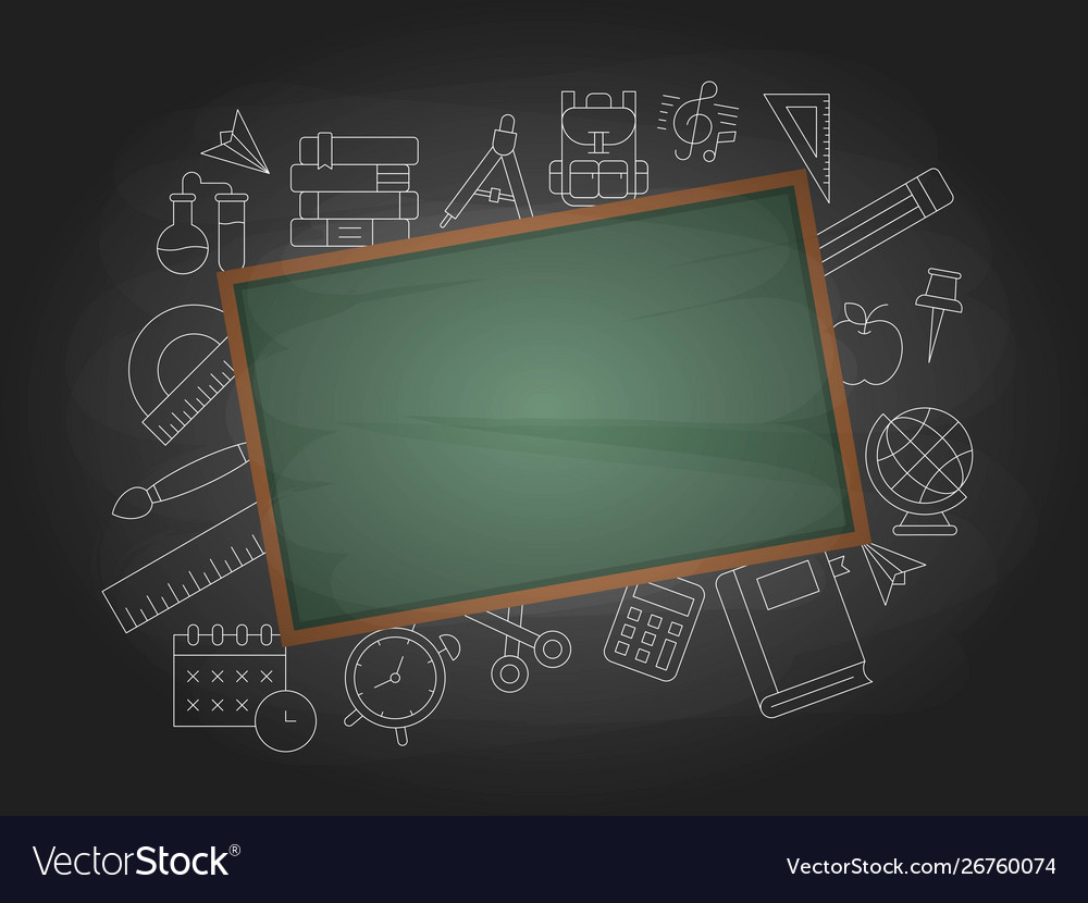 Back to school poster template Royalty Free Vector Image