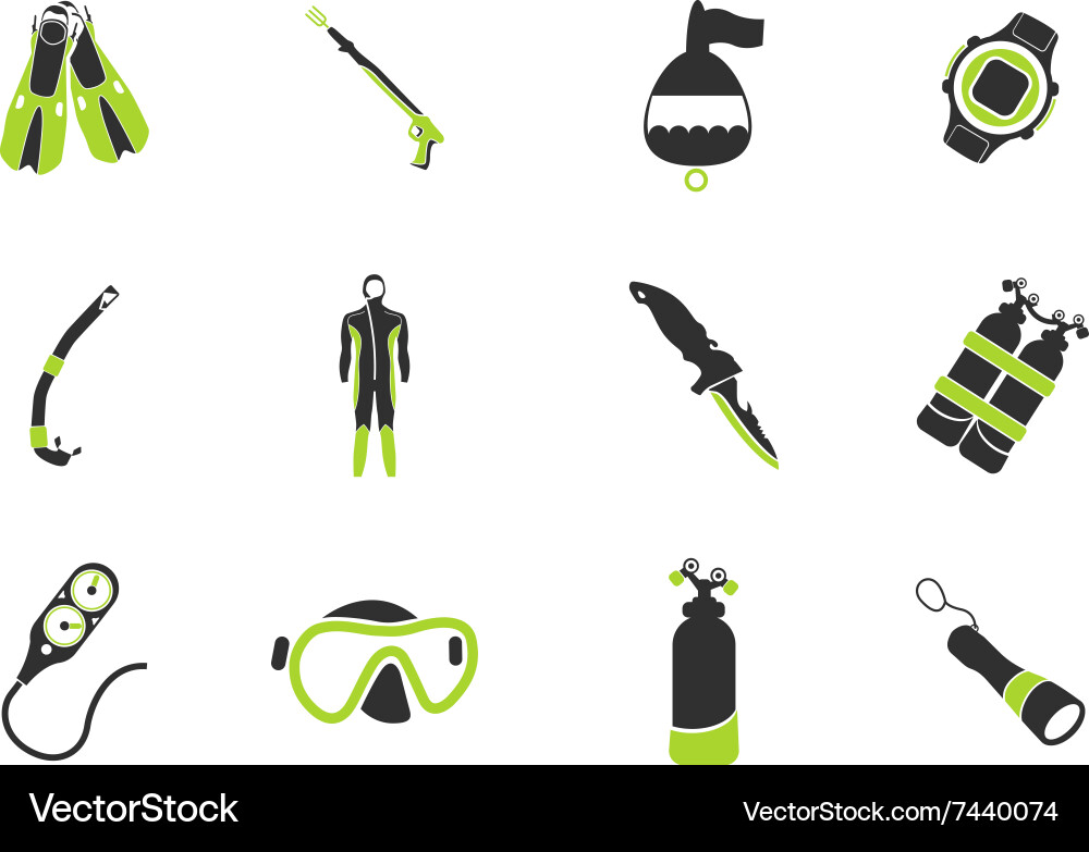 Equipment for diving Royalty Free Vector Image