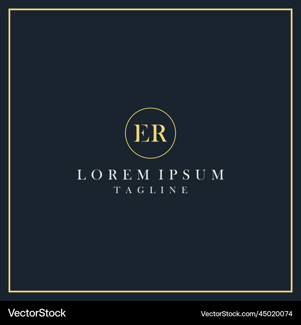 Er circle logo Royalty Free Vector Image - VectorStock