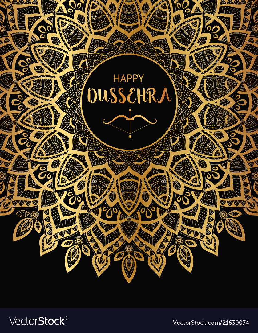 Happy dussehra background decorated Royalty Free Vector