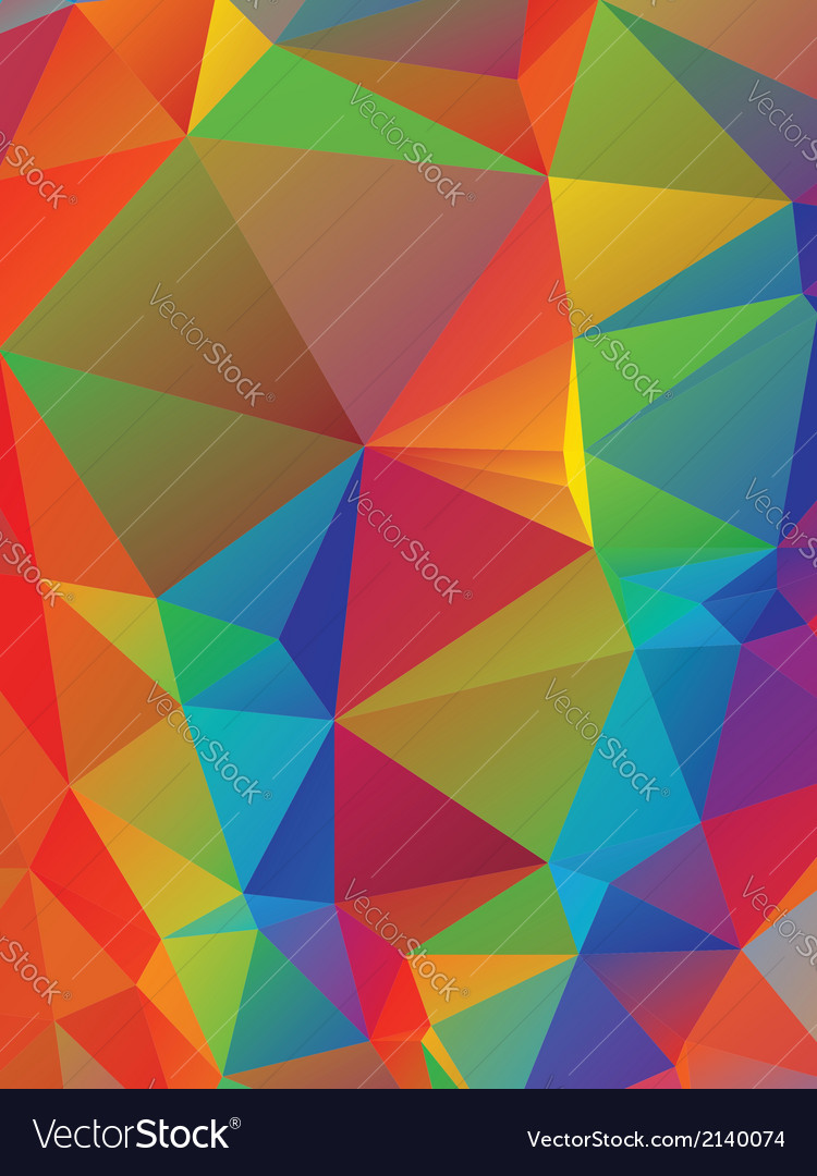 Rainbow polygonal background Royalty Free Vector Image