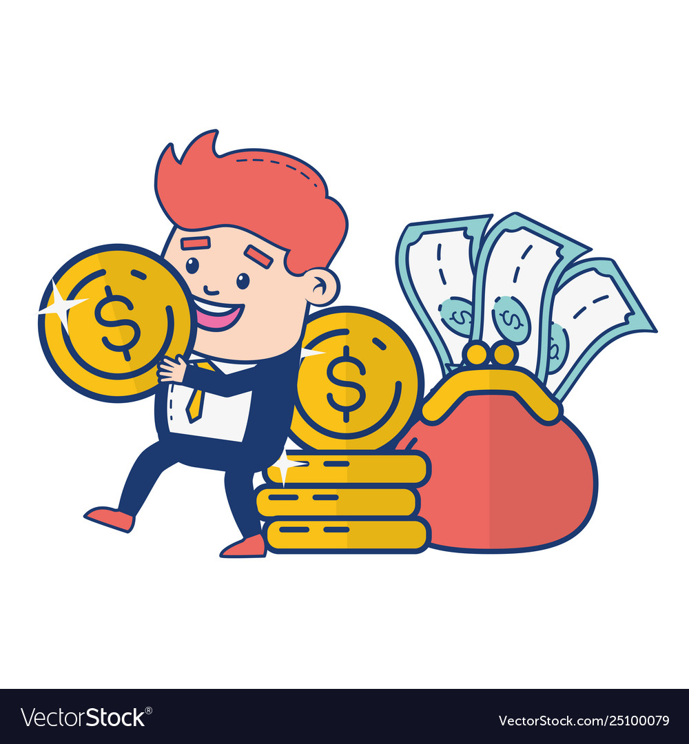 Business money growth Royalty Free Vector Image