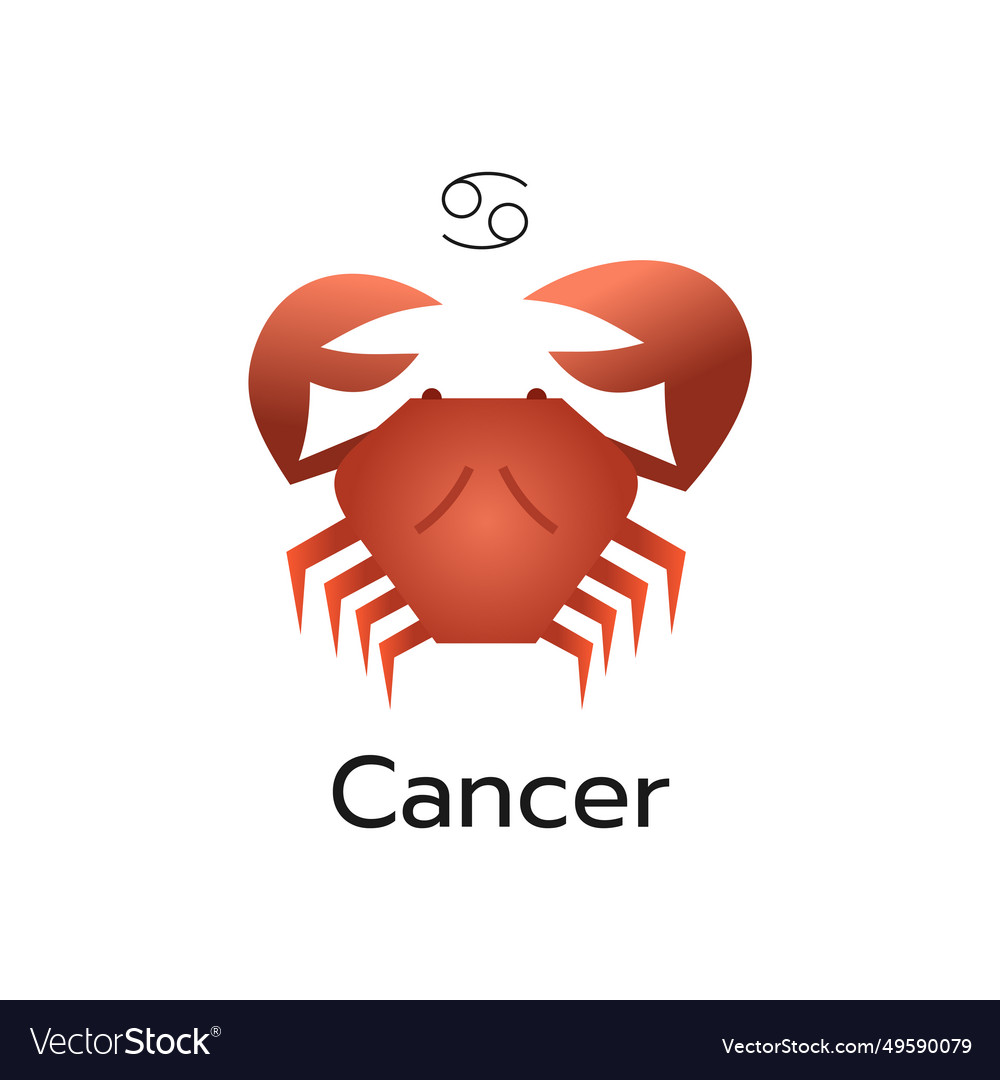 Cancer zodiac sign logo icon isolated horoscope Vector Image