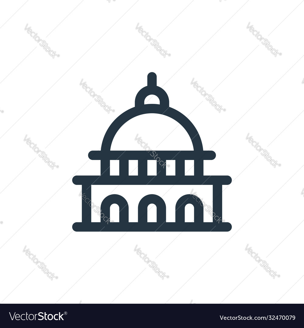 Capitol icon capitol editable stroke capitol Vector Image