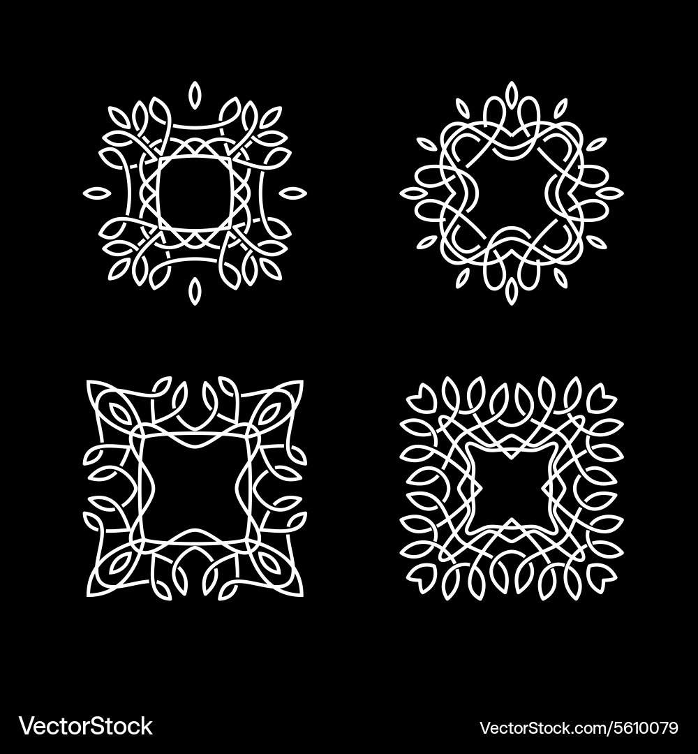 Elegant frames Royalty Free Vector Image - VectorStock