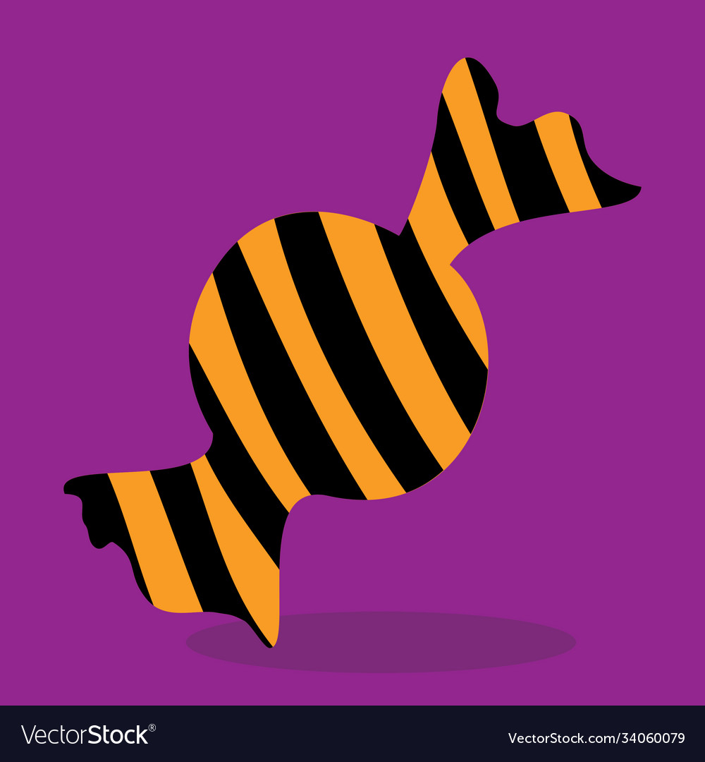 Halloween cupcake candy orange 13 Royalty Free Vector Image