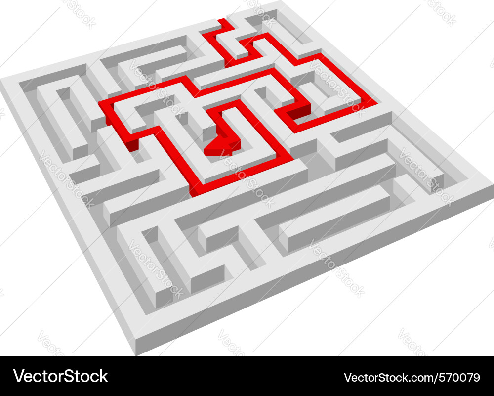 Labyrinth maze Royalty Free Vector Image - VectorStock