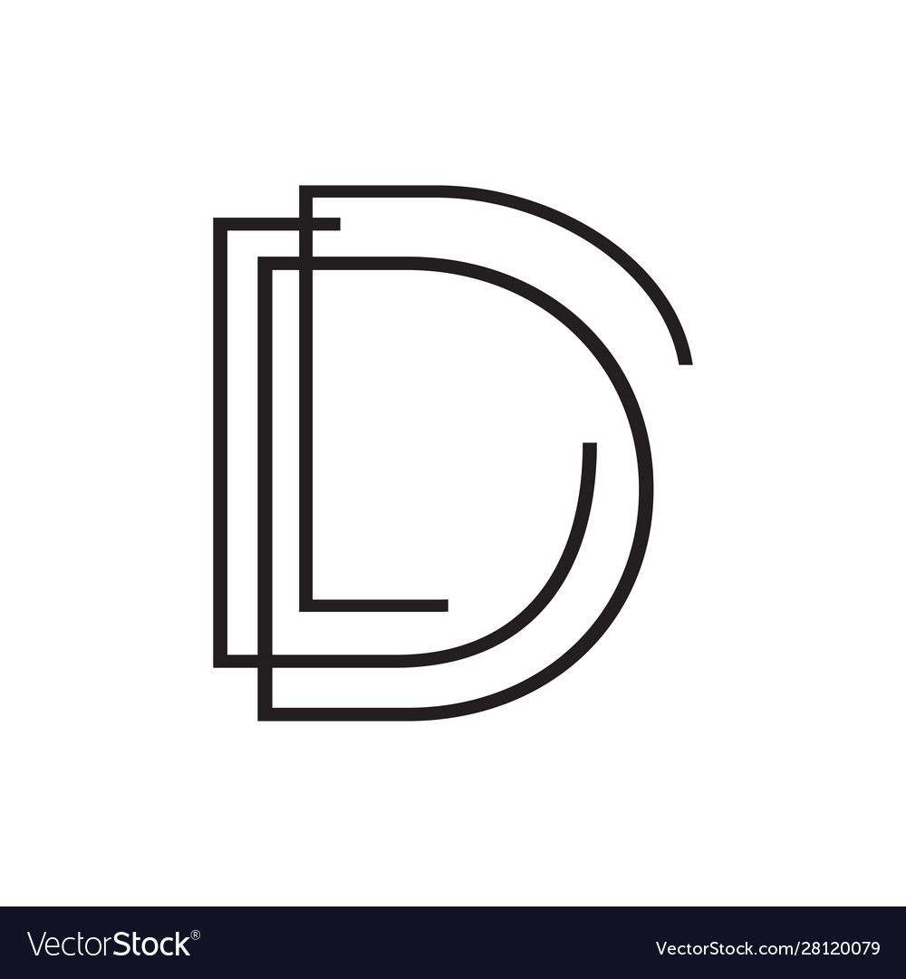 New popular d letter initial d logo design Vector Image