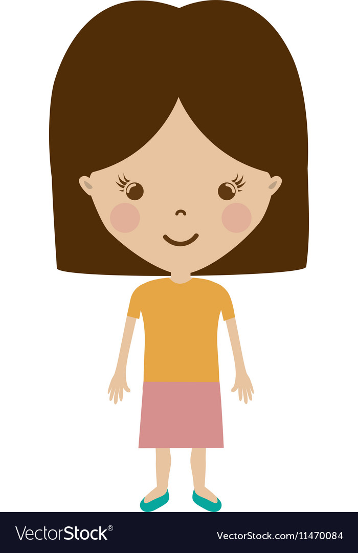 Cartoon girl icon Royalty Free Vector Image - VectorStock