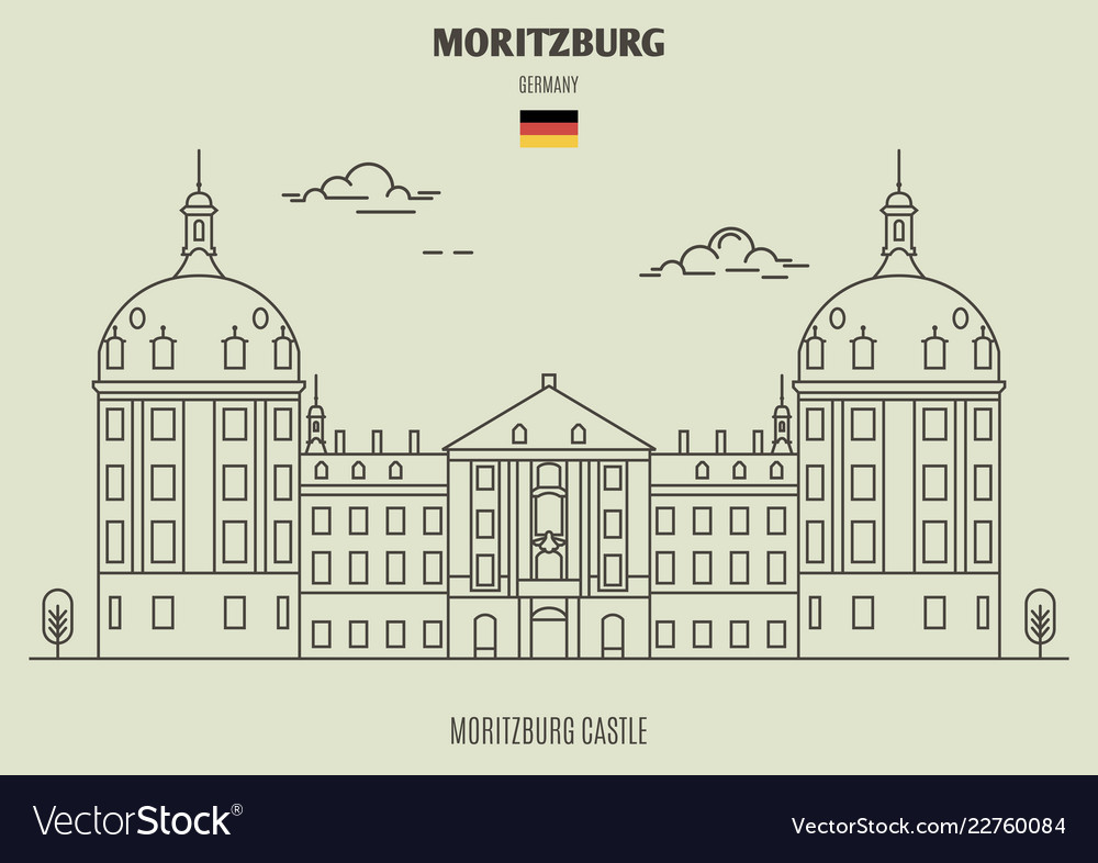 Moritzburg castle in Royalty Free Vector Image