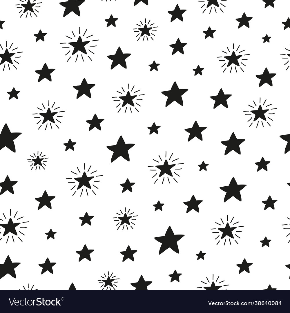 Seamless pattern with stars Royalty Free Vector Image