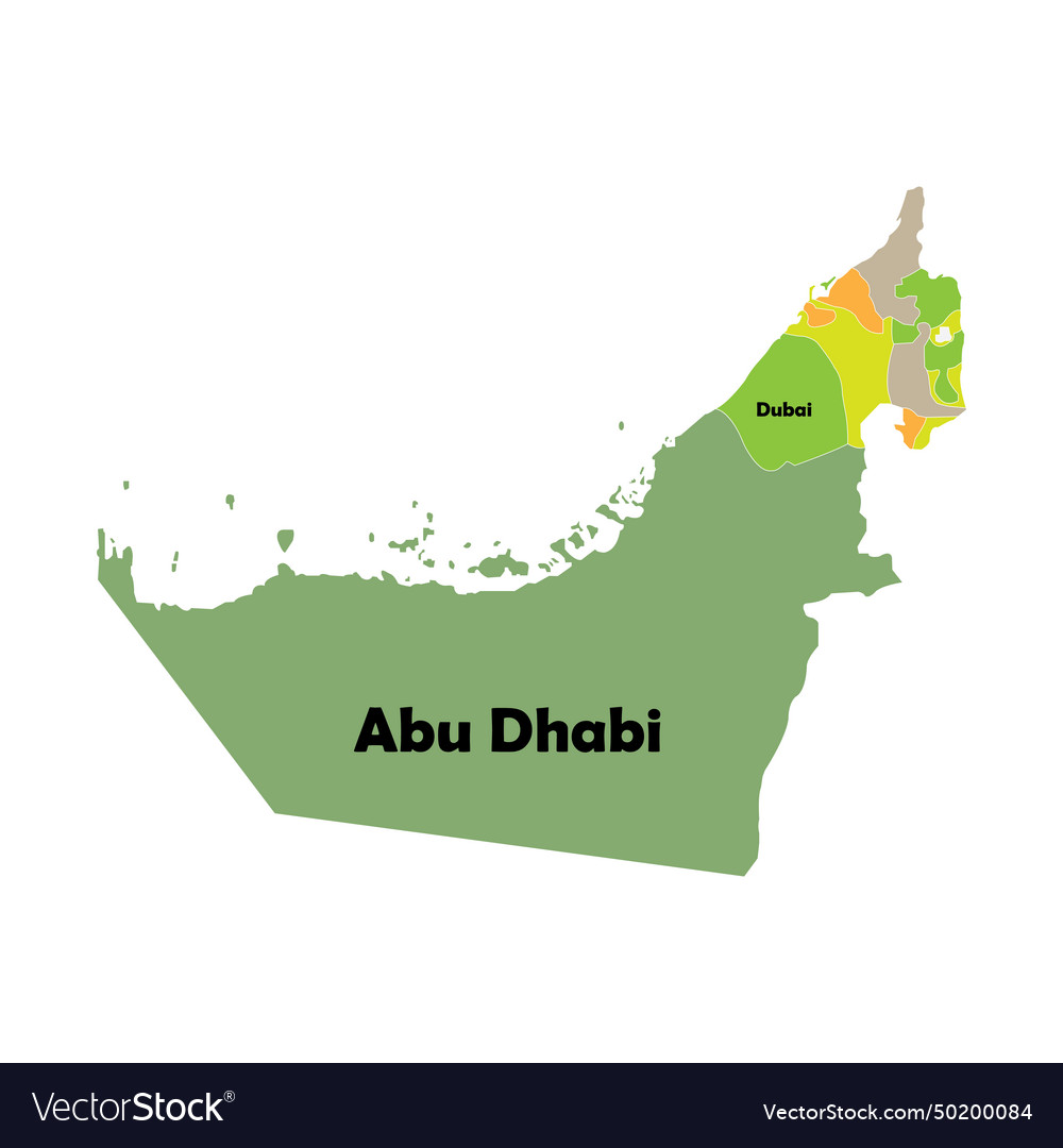 United Arab Emirates Map Royalty Free Vector Image 0822