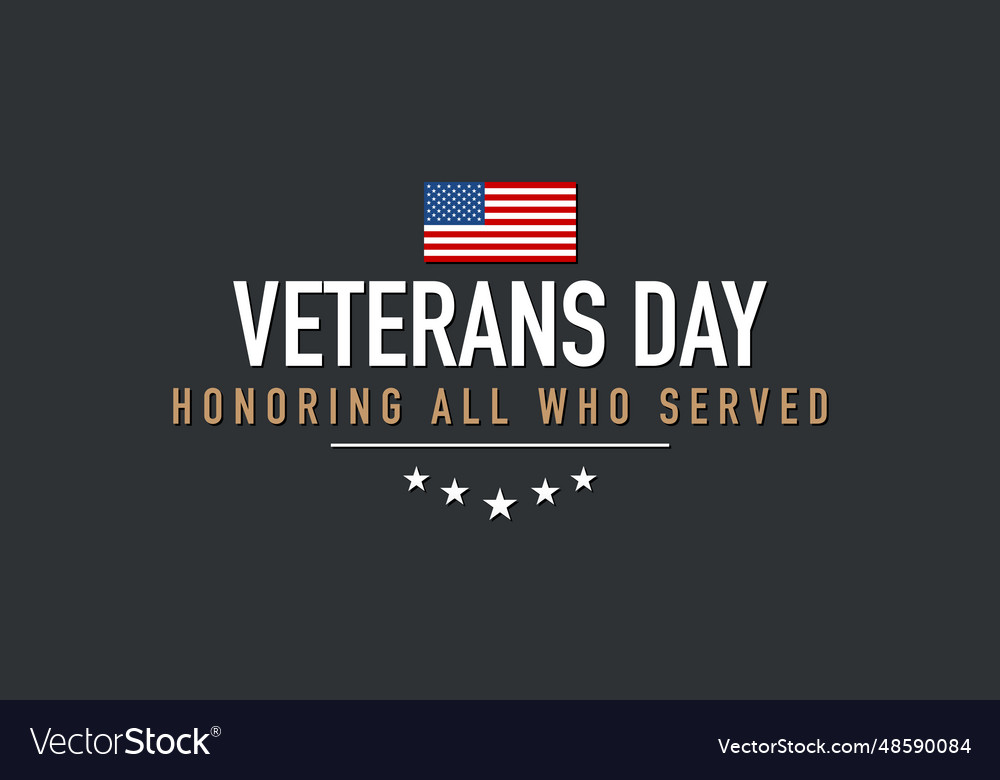 Veterans day background design Royalty Free Vector Image