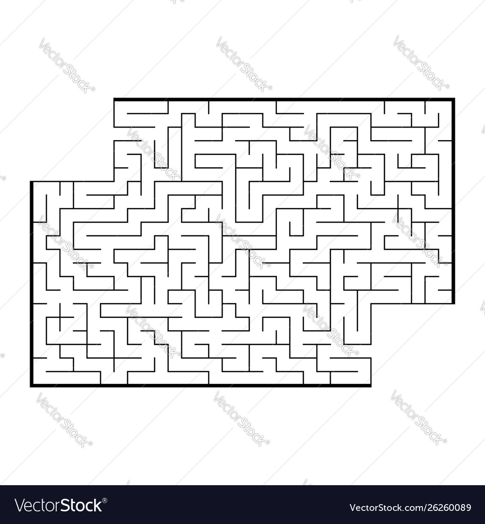 Abstract rectangular maze game for kids puzzle Vector Image