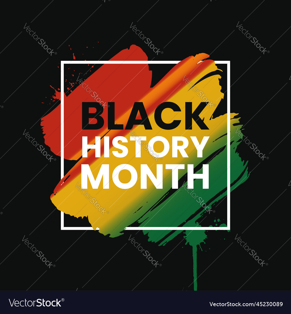 Black history month grunge banner Royalty Free Vector Image