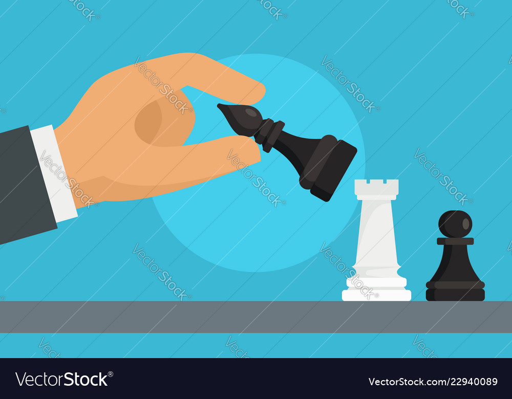 Hotel business chess concept Royalty Free Vector Image