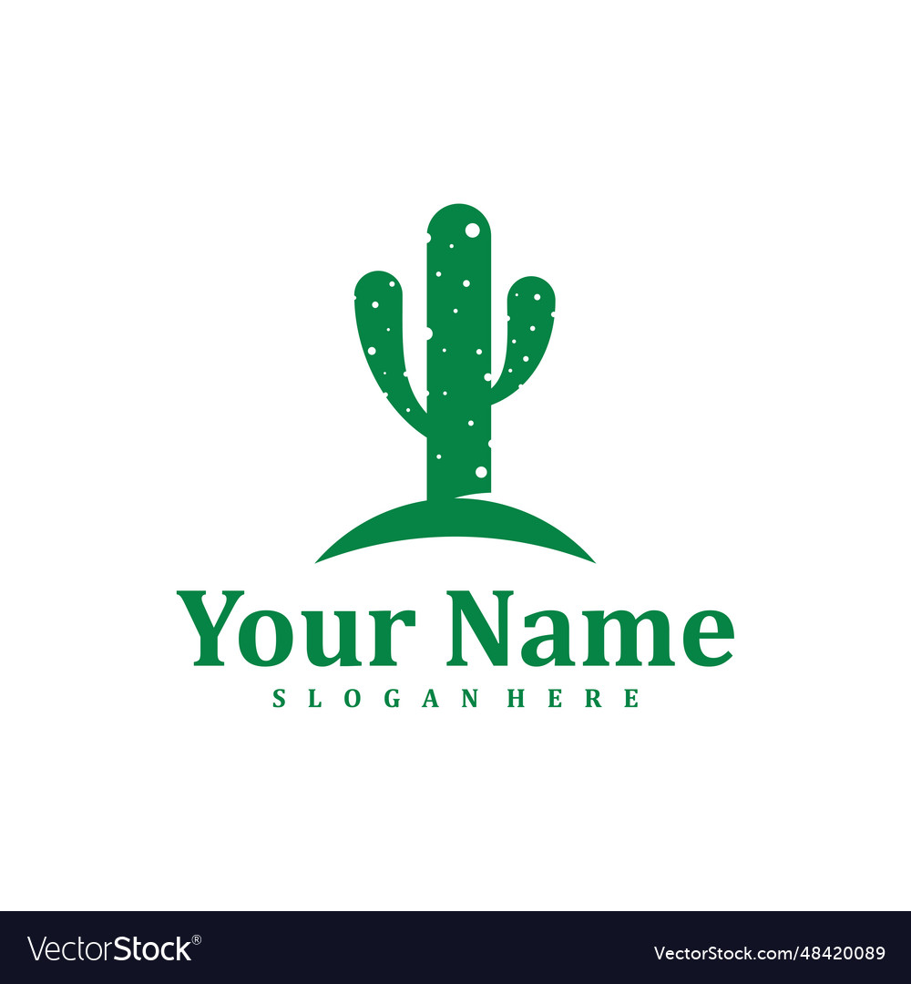 Cactus logo design template creative Royalty Free Vector