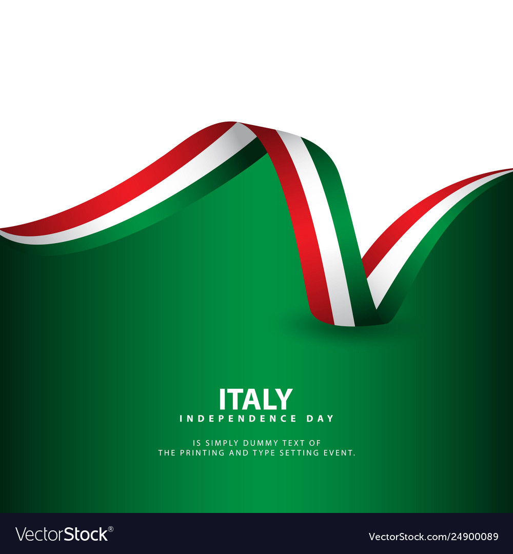 Italy independence day template design Royalty Free Vector