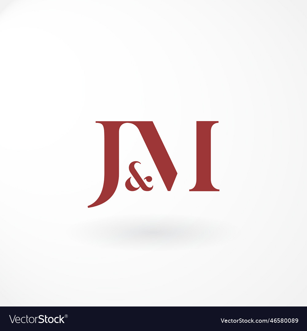 Logo - Monogram Letter Jm Royalty Free Vector Image