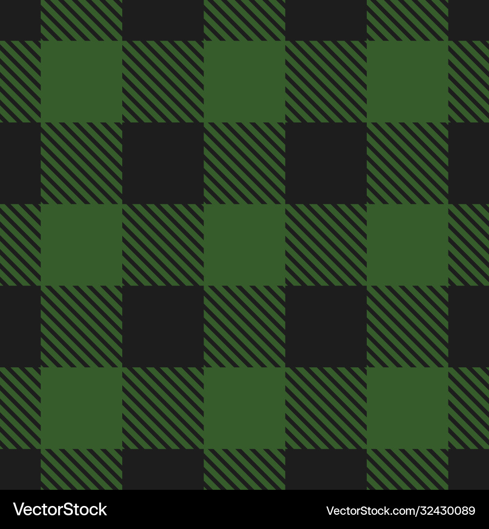 Lumberjack plaid pattern seamless background Vector Image
