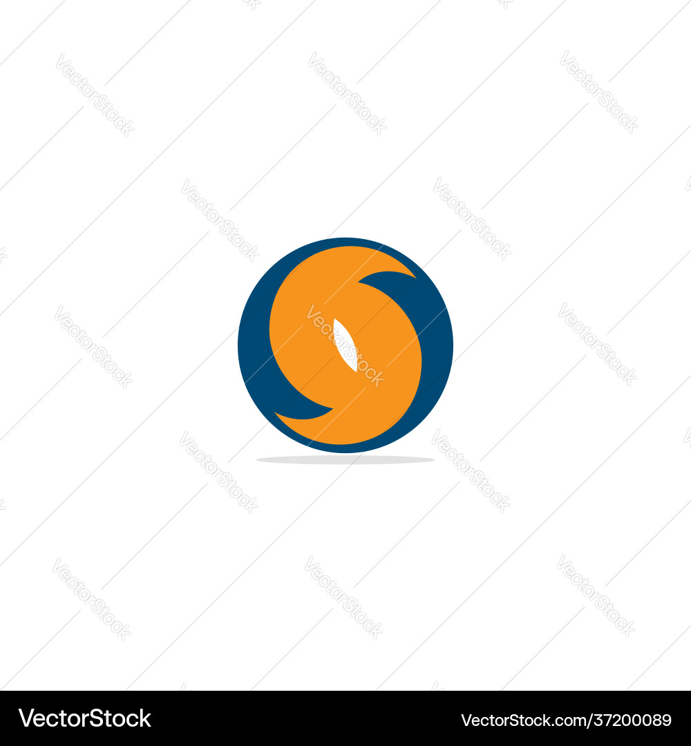 Round circle s initial logo Royalty Free Vector Image