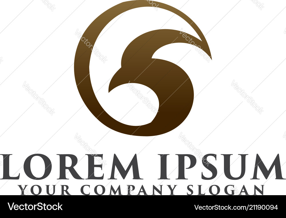 Circle eagle logo design concept template Vector Image