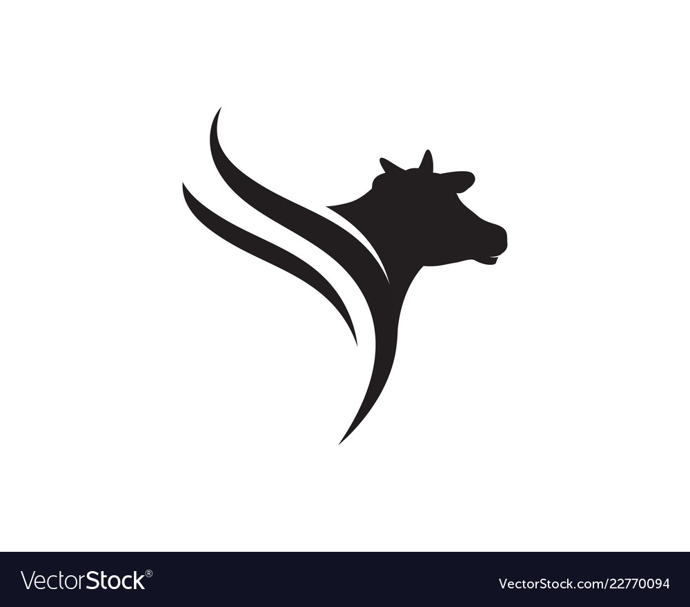 Cow logo template icon Royalty Free Vector Image