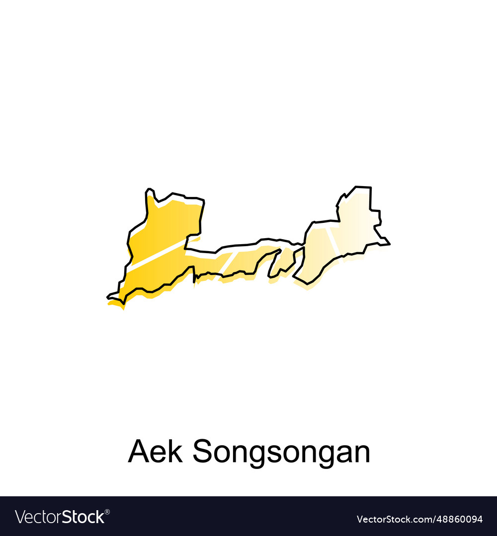 Map city of aek songsongan logo design abstract Vector Image