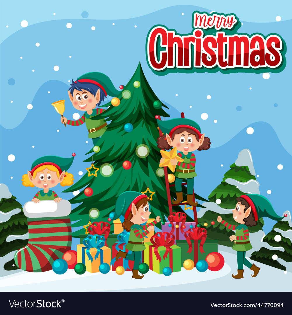 Merry christmas poster design Royalty Free Vector Image