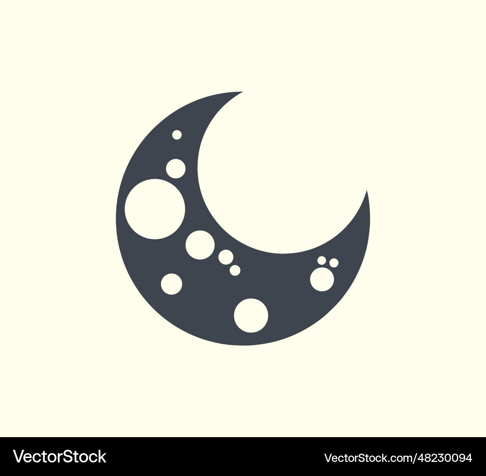Moon logo simple Royalty Free Vector Image - VectorStock