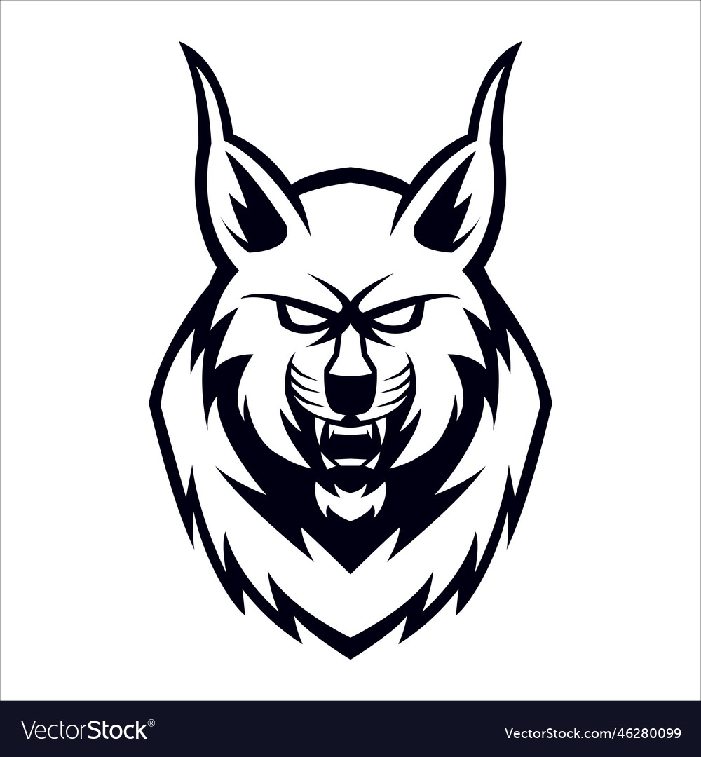 Angry cat face Royalty Free Vector Image - VectorStock