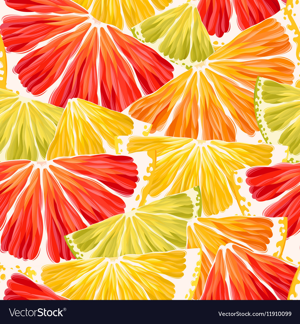 Citrus slices seamless