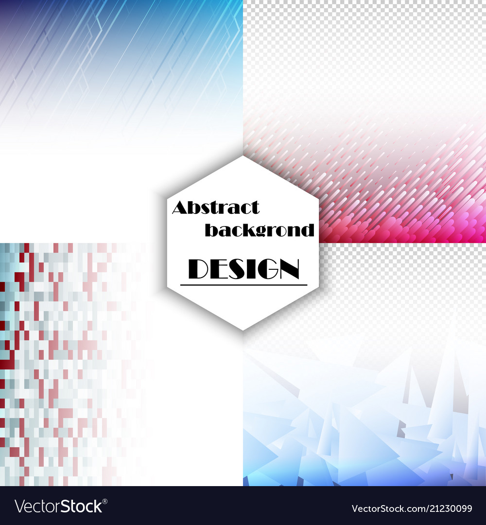 Set of abstract background with geometric elements