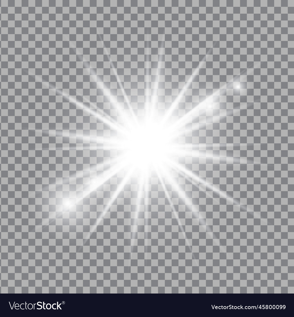 White light glow effect rays radiant flash Vector Image