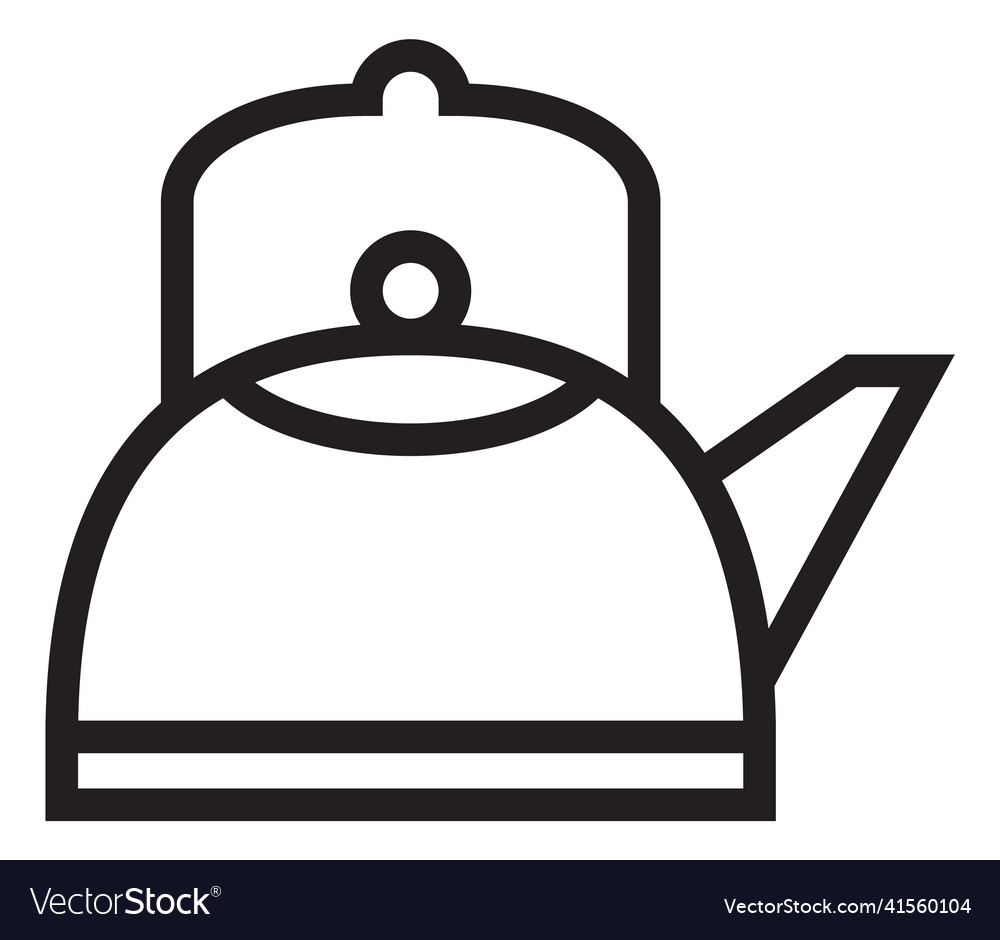 Kettle icon metal water boiling vessel teapot Vector Image