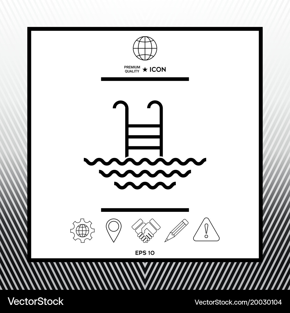 Pool line icon Royalty Free Vector Image - VectorStock