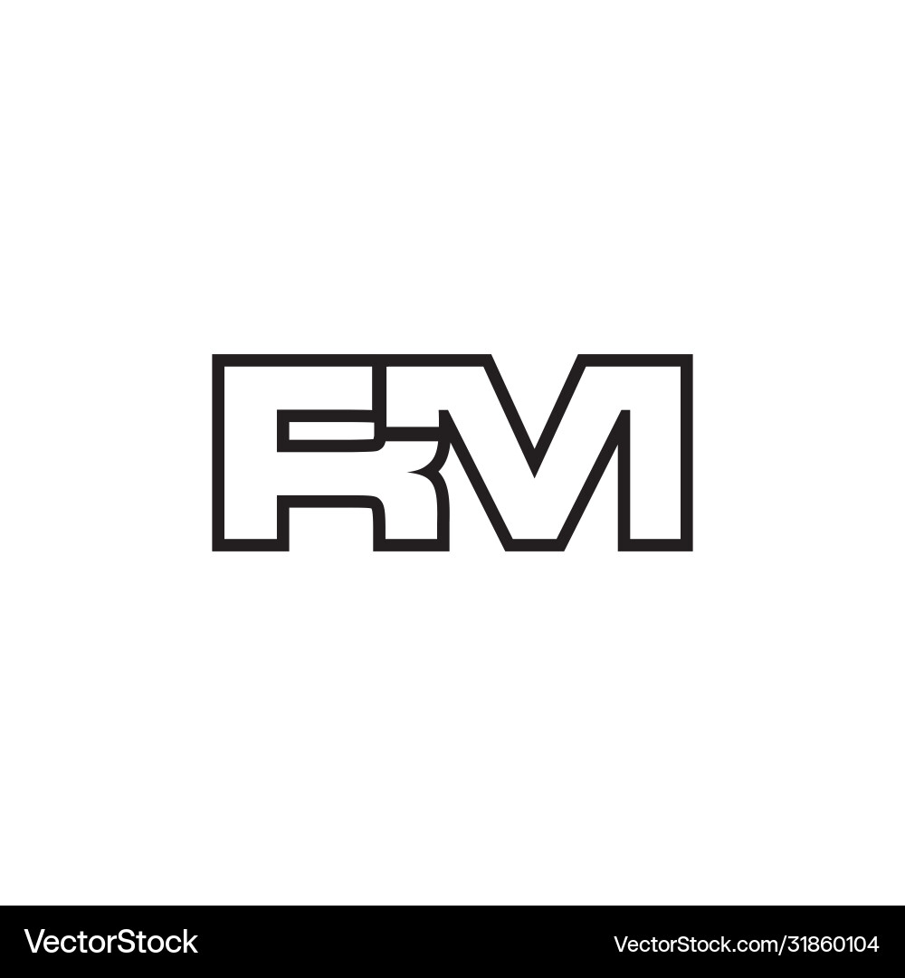 R m lines icon design Royalty Free Vector Image