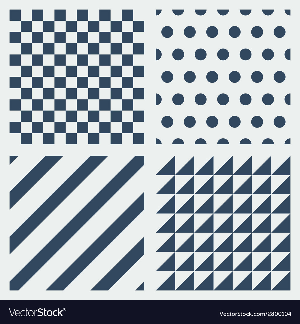 Set simple patterns Royalty Free Vector Image - VectorStock