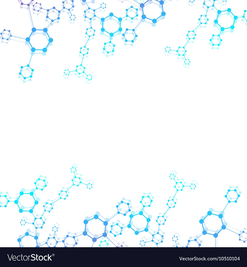 Structure molecule and communication dna atom Vector Image