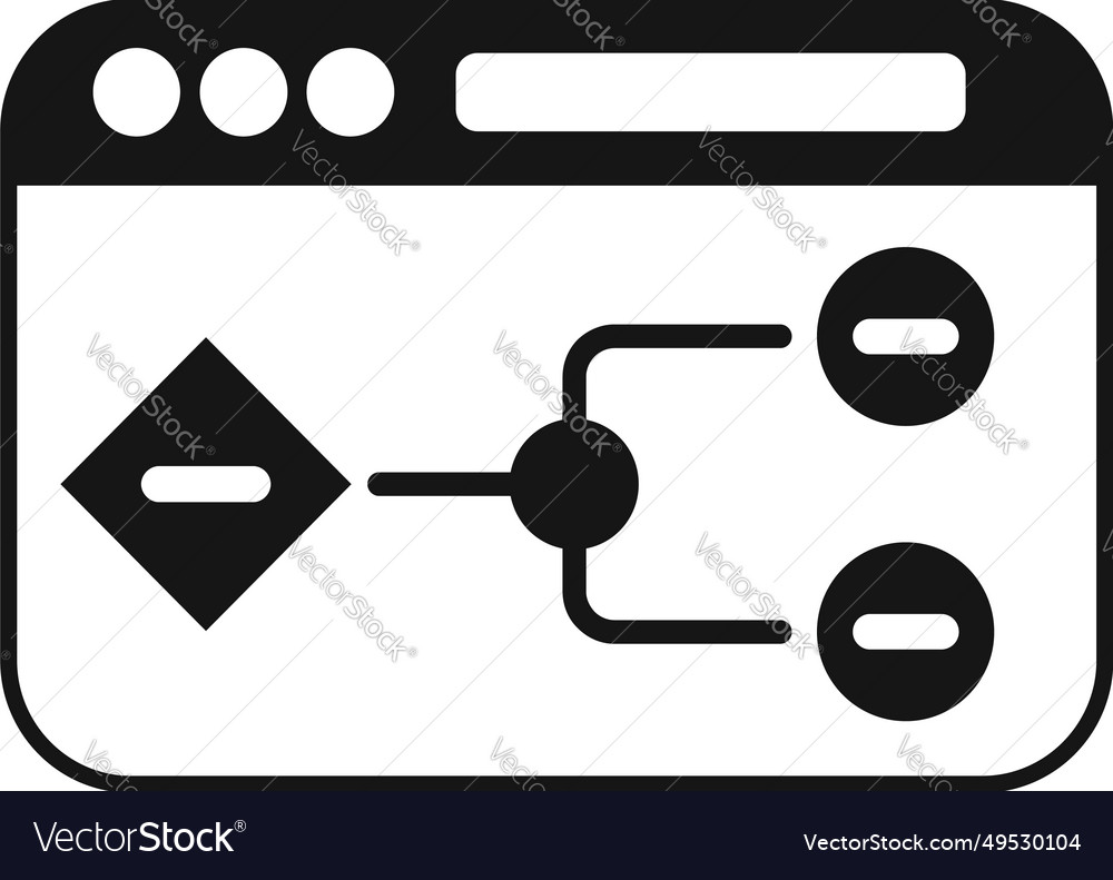 Web scheme api icon simple interface Royalty Free Vector
