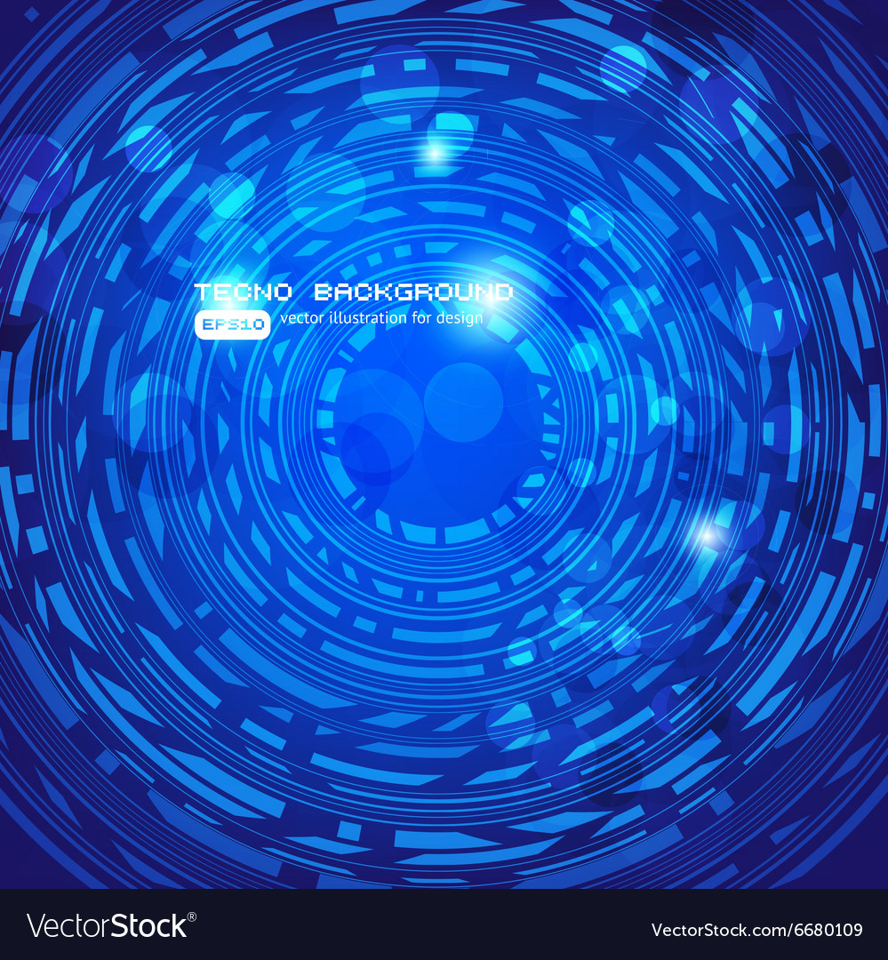 Blue techno background Royalty Free Vector Image
