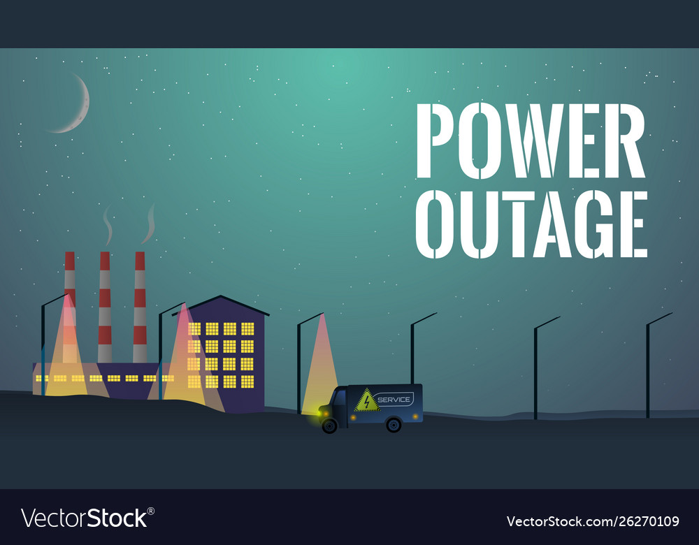 No electricity power outage concept Royalty Free Vector